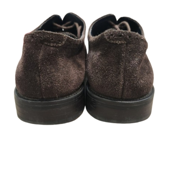 Joseph Abboud Chocolate Brown Suede Wingtip Oxford Shoes, Mens 9.5 - Picture 3 of 7